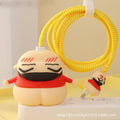 Iphone Charger Case Cover - Shinchan Red - 4 Piece Set (With Wire Protector)