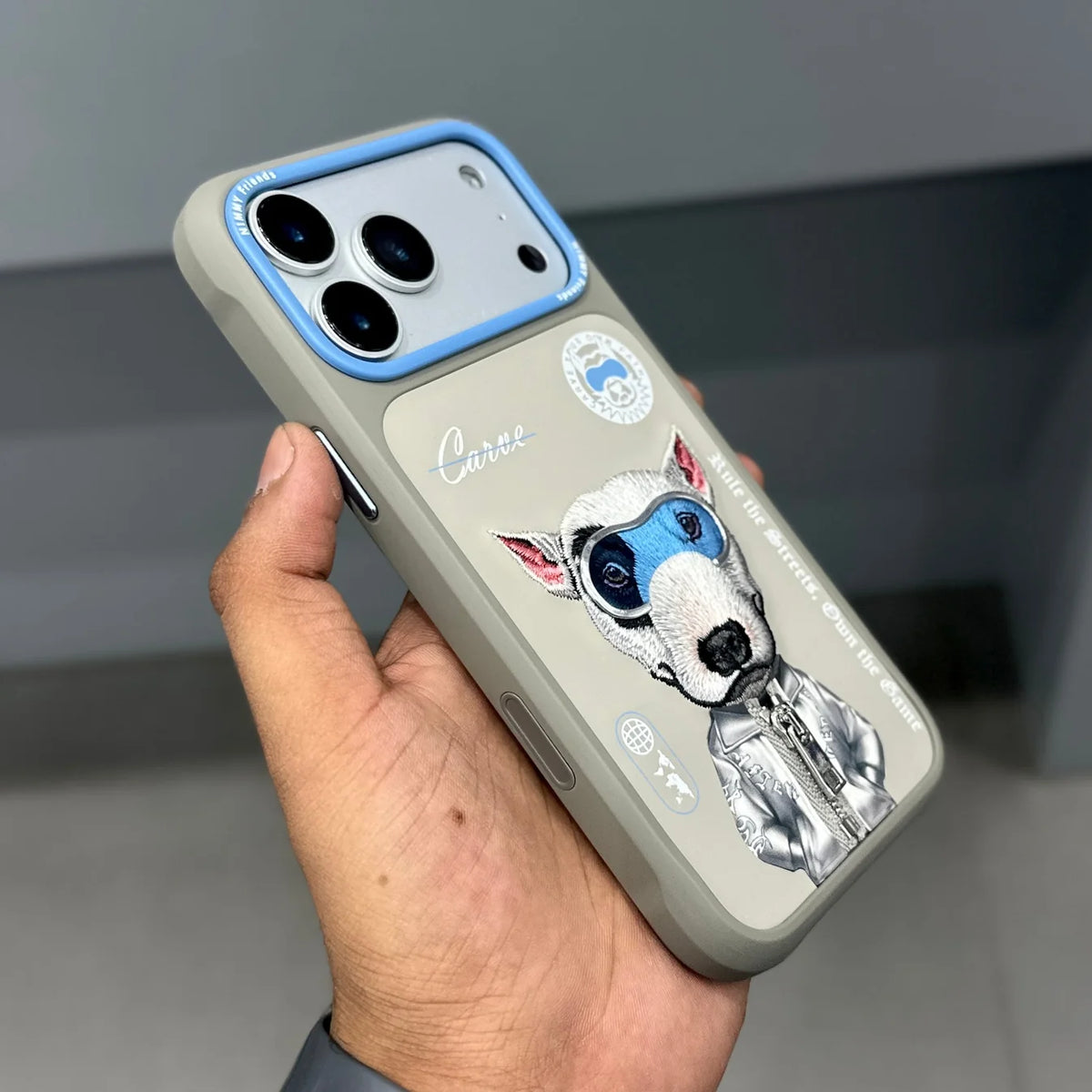 NIMMY DOG CHAIN CASE - GREY BLUE 2.0
