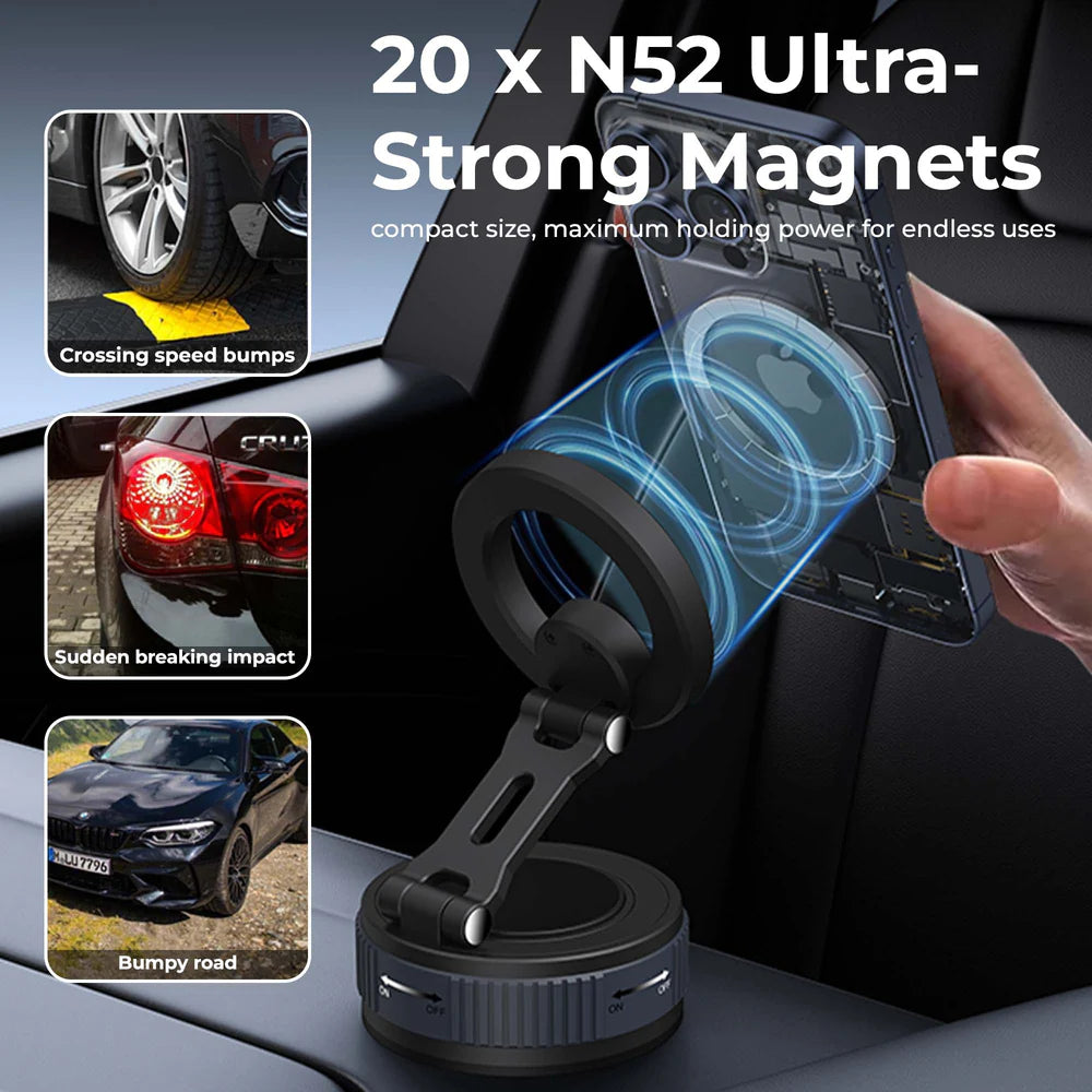 Magneto   Magnetic   Mobile   Holder   with   Vacuum   Grip