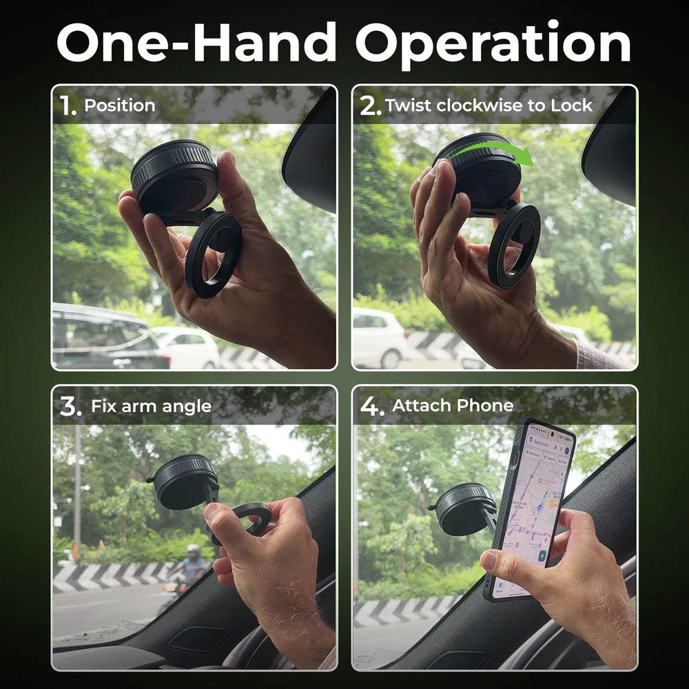 Magneto   Magnetic   Mobile   Holder   with   Vacuum   Grip