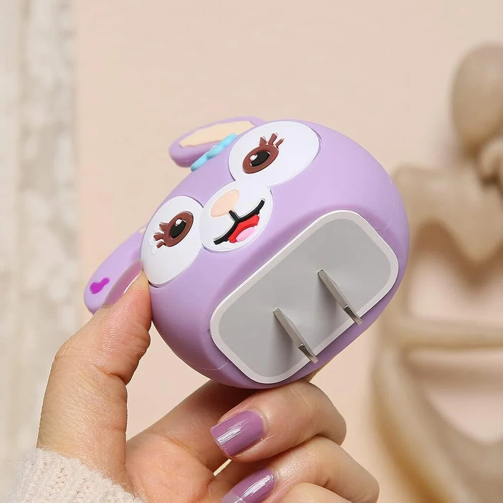 Iphone Charger Case Cover - Star Rabbit - 4 Piece Set (With Wire Protector)