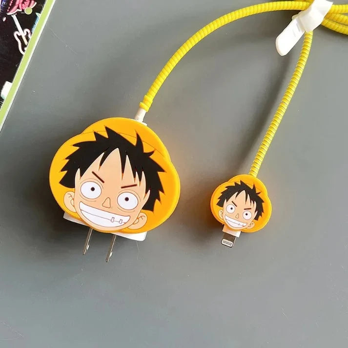 Iphone Charger Case Cover - One Piece Luffy - 4 Piece Set