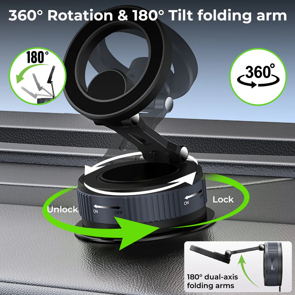 Magneto   Magnetic   Mobile   Holder   with   Vacuum   Grip
