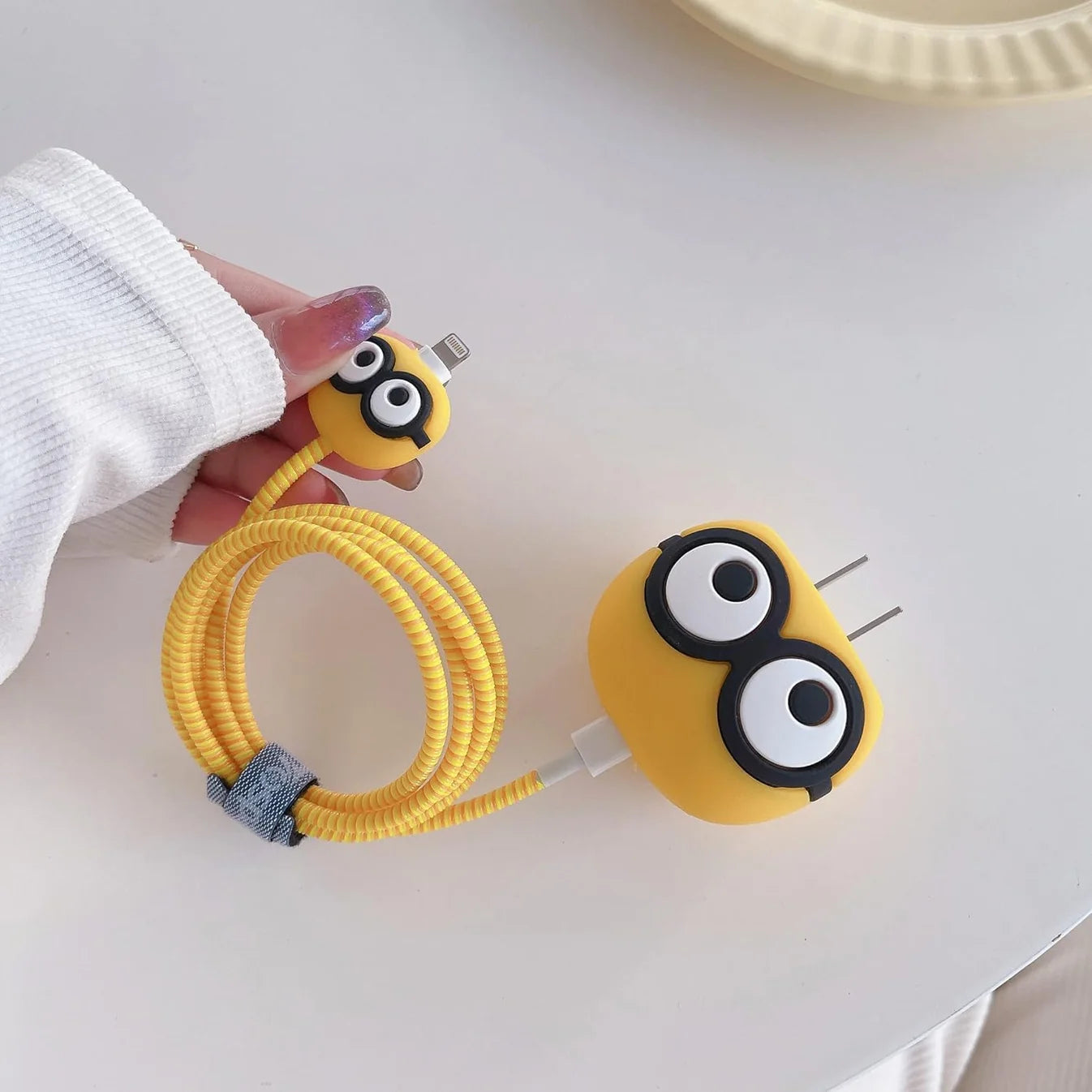 Iphone Charger Case Cover - Minions - 4 Piece Set (With Wire Protector)  1 review