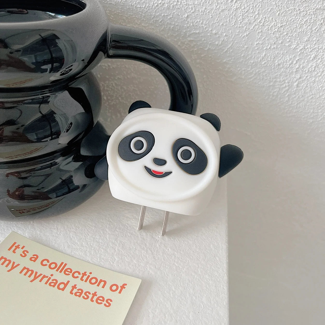 Iphone Charger Case Cover - Panda - 4 Piece Set (With Wire Protector)