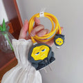 Iphone Charger Case Cover - Sponge Bob - 4 Piece Set (With Wire Protector)