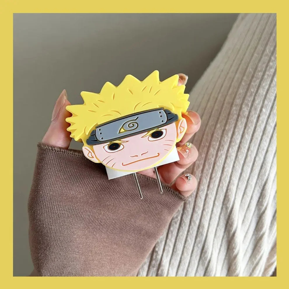 Iphone Charger Case Cover - Naruto & Kakashi - 4 Piece Set (With Wire Protector)