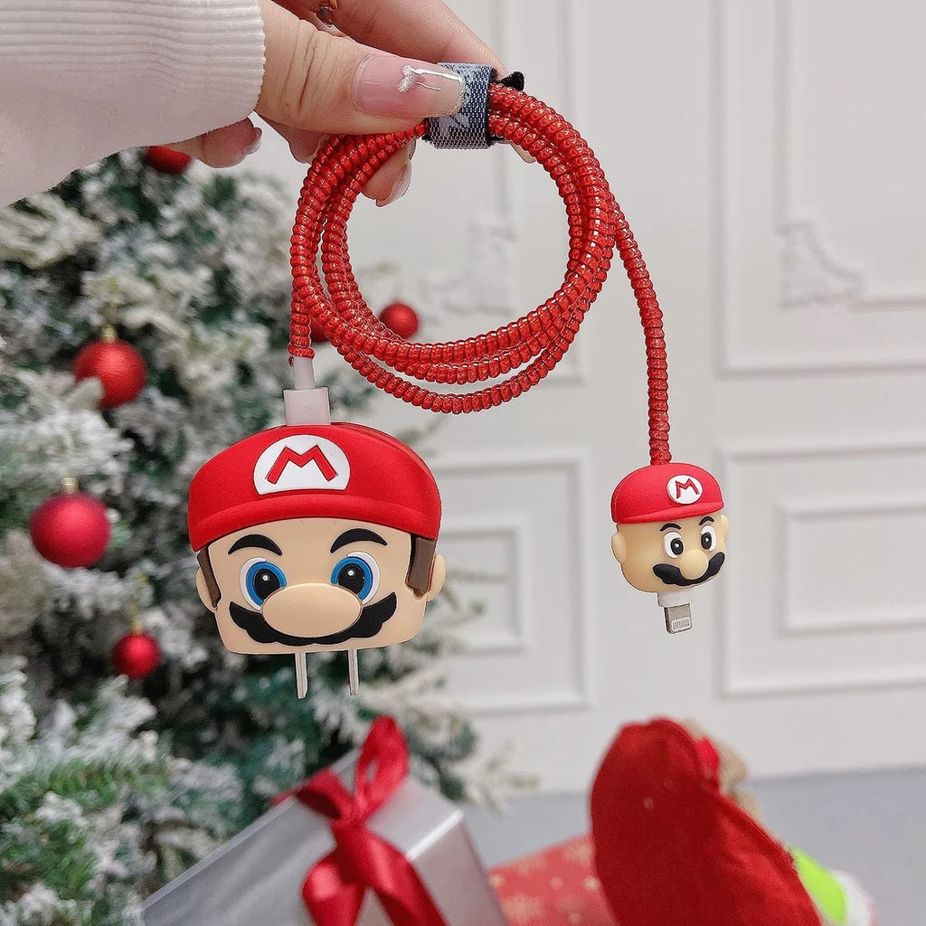 Iphone Charger Case Cover - Super Mario - 4 Piece Set (With Wire Protector)  1 review
