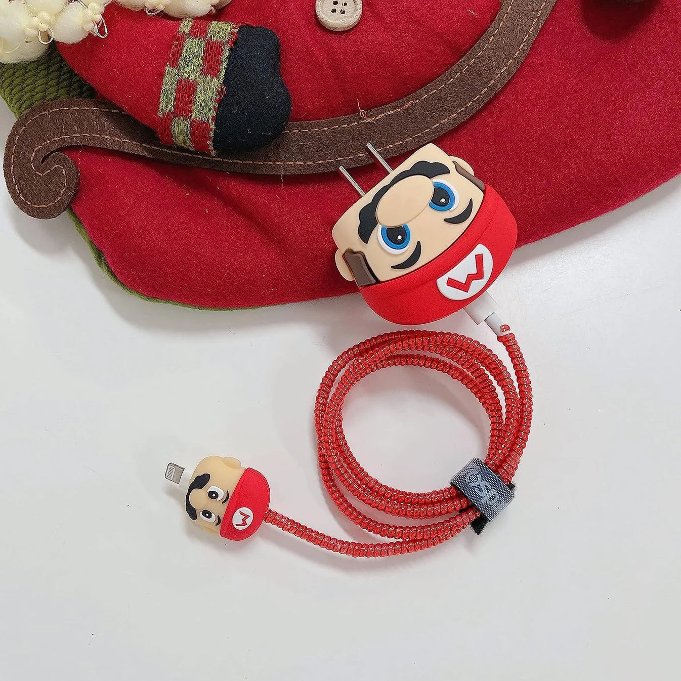 Iphone Charger Case Cover - Super Mario - 4 Piece Set (With Wire Protector)  1 review