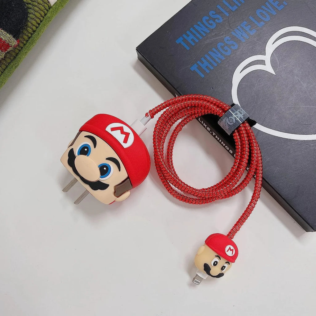 Iphone Charger Case Cover - Super Mario - 4 Piece Set (With Wire Protector)  1 review