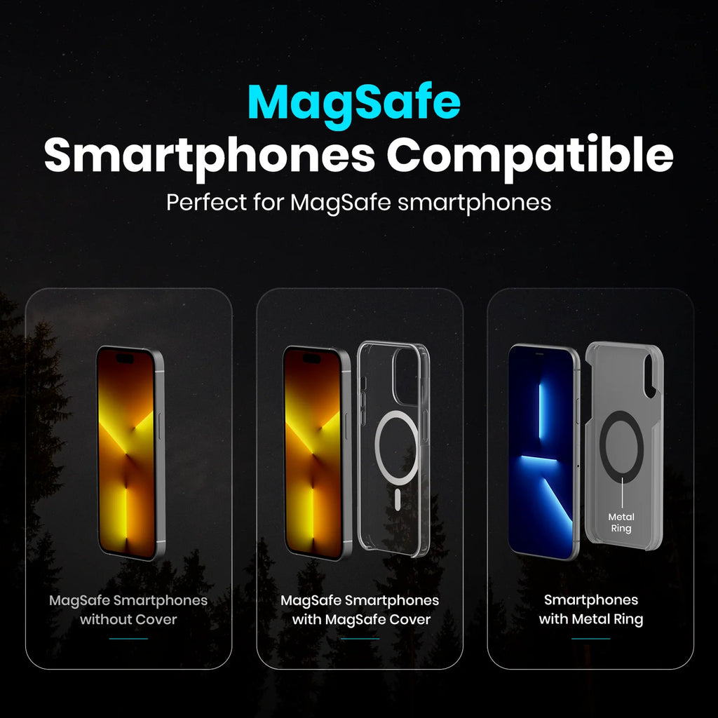 Mogun 4 AC Vent Mount car mobile holders | For MagSafe Phones | Magnetic Grip | Durable Build