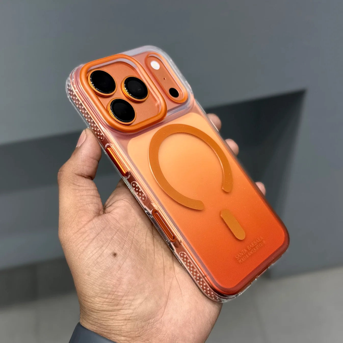 SANTA BARBARA AUGUS MAGSAFE CASE-ORANGE iPHONE 17 Pro and Pro Max