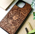 Medusa - Wooden Phone cases 15 pro