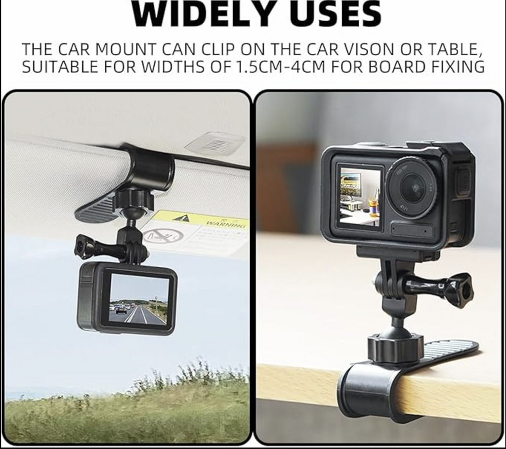 SHOPEE Car Sun Visor Mount for Insta360 X5 X4 X3, Car Mount Inside Holder with Phone Clip for DJI Osmo Pocket 3/360 Action 5 Pro 4 3/Xtra Muse, Go-Pro POV Mount Vlog/Video Smartphone Accessories Visit the SHOPEE Store
