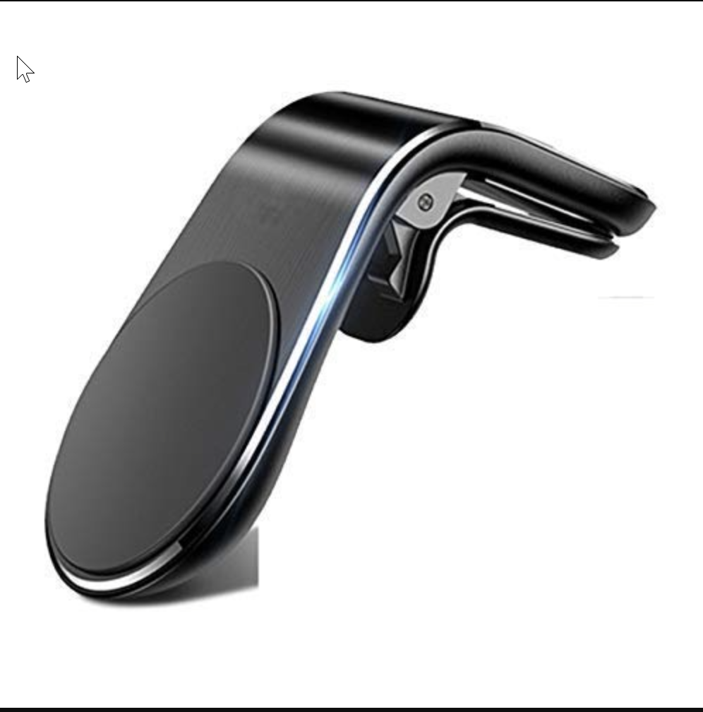 Mini Magnetic Car Dashboard Mount Mobile Phone Holder with Metal Body(Black)