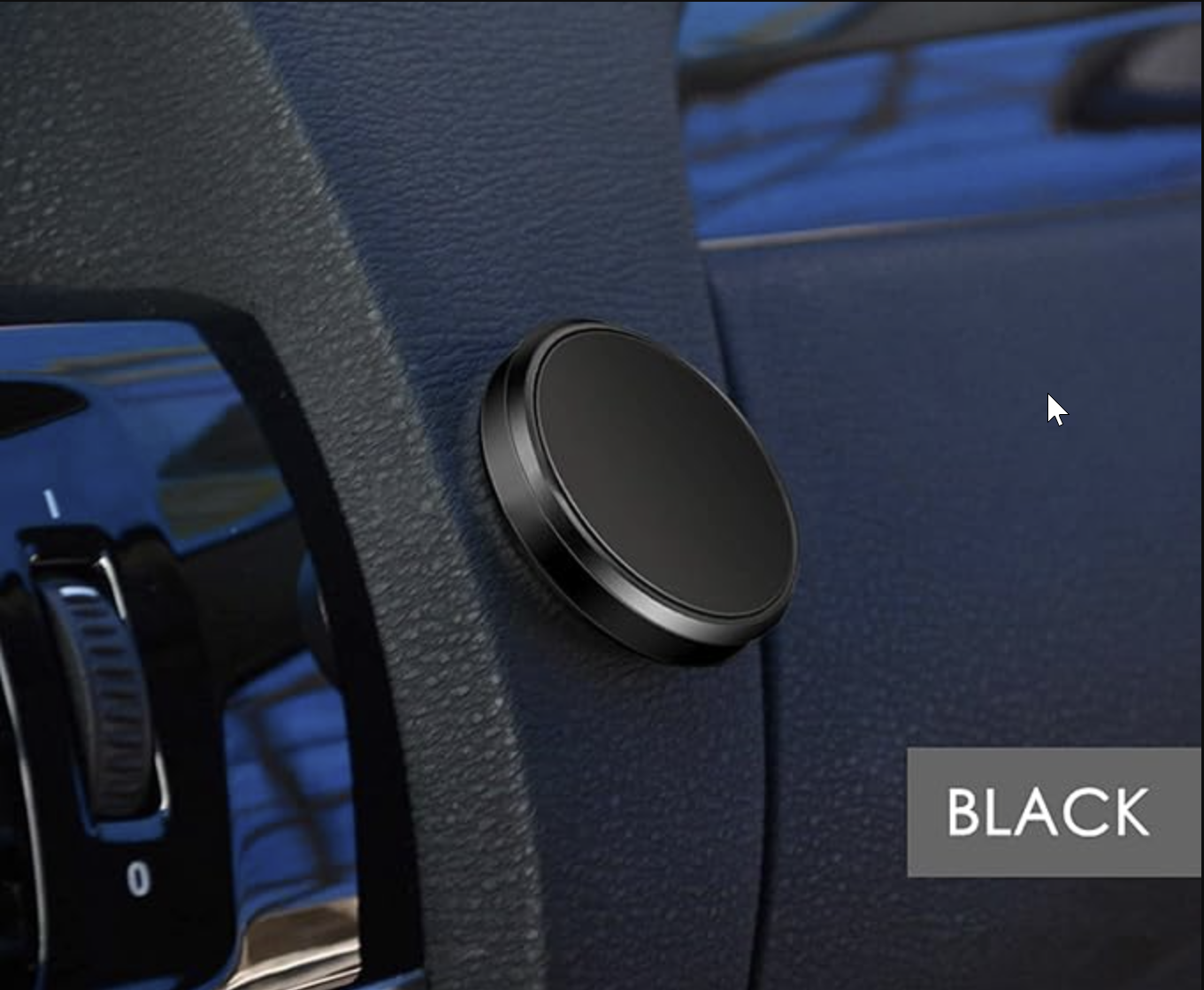 Mini Magnetic Car Dashboard Mount Mobile Phone Holder with Metal Body(Black)