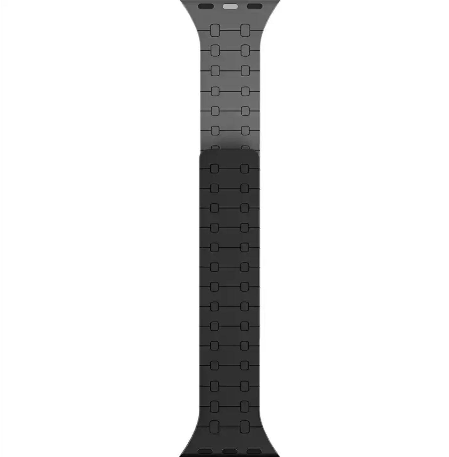 Watch Strap  DailyObjects (42/44/45/46/49/Series10 46mm) Black Velour Snap On WatchBand