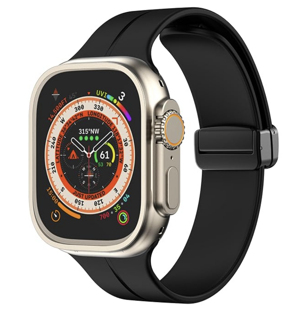 Like Star Silicone Magnetic Folding Buckle Apple Watch Band 44mm 45mm