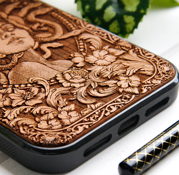 Medusa - Wooden Phone cases 15 pro