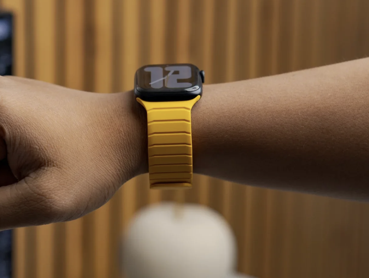 Yellow Designed for Apple Watch 1-11 Premium Silicone