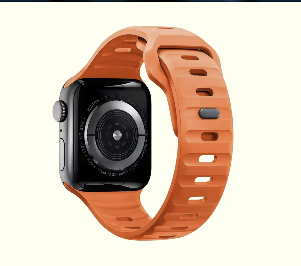 Pumpkin Orange Apple Watch 1-11 High Performance Silicone