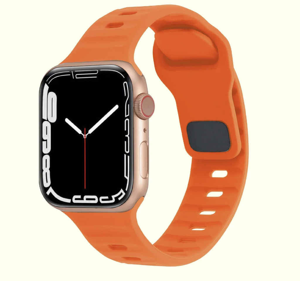 Pumpkin Orange Apple Watch 1-11 High Performance Silicone
