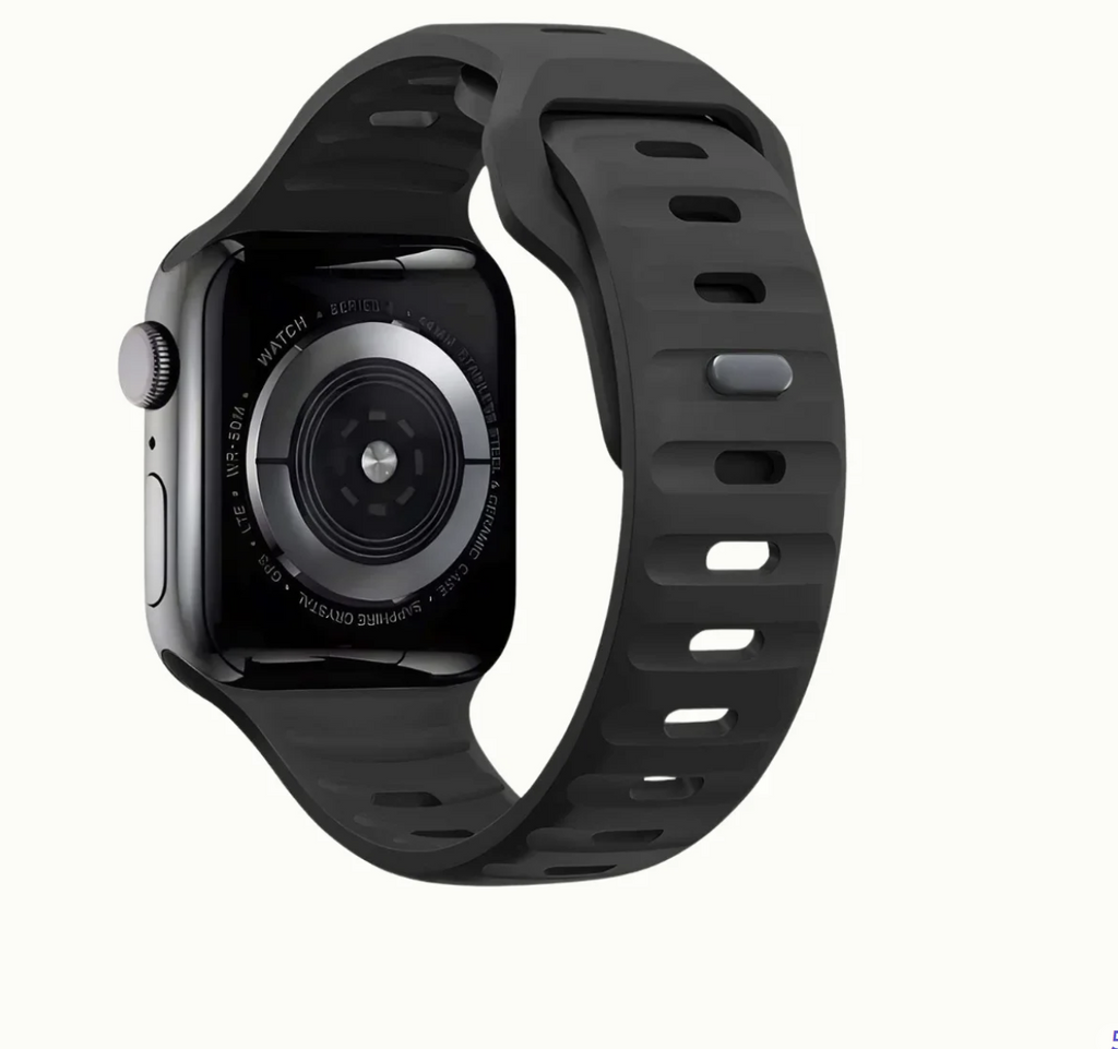 Cool Black Apple Watch 1-11 High Performance Silicone
