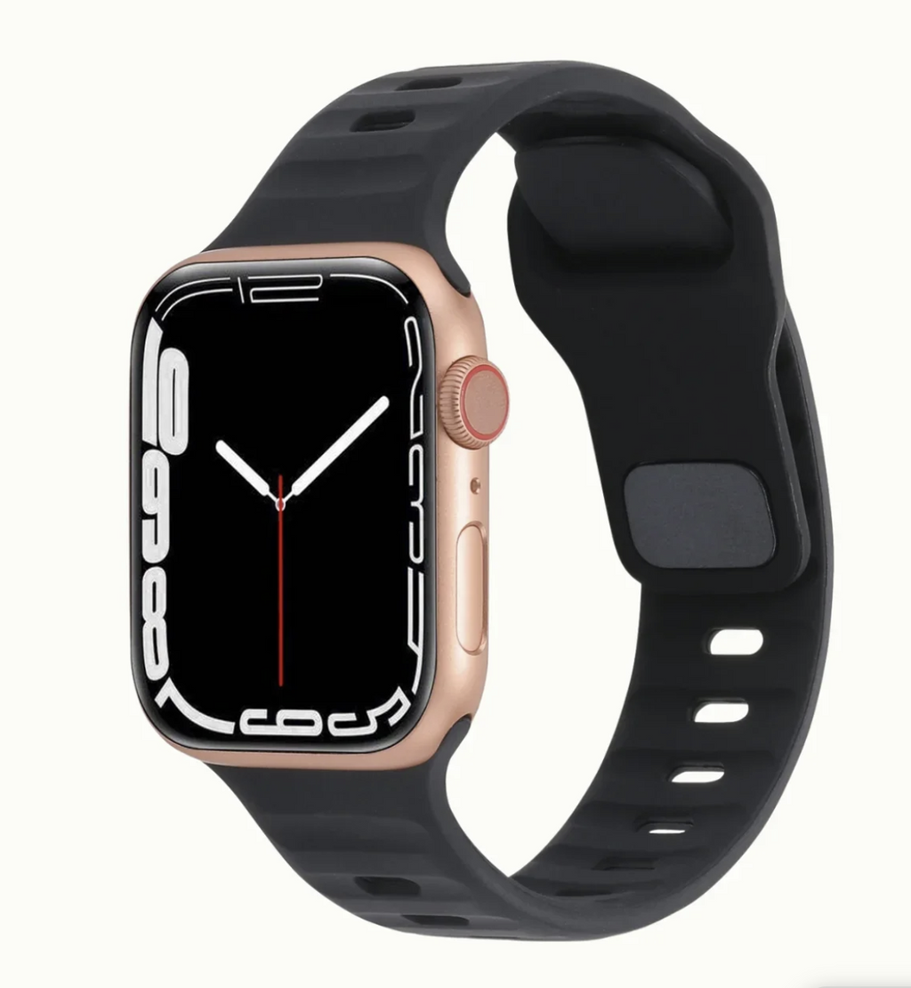 Cool Black Apple Watch 1-11 High Performance Silicone