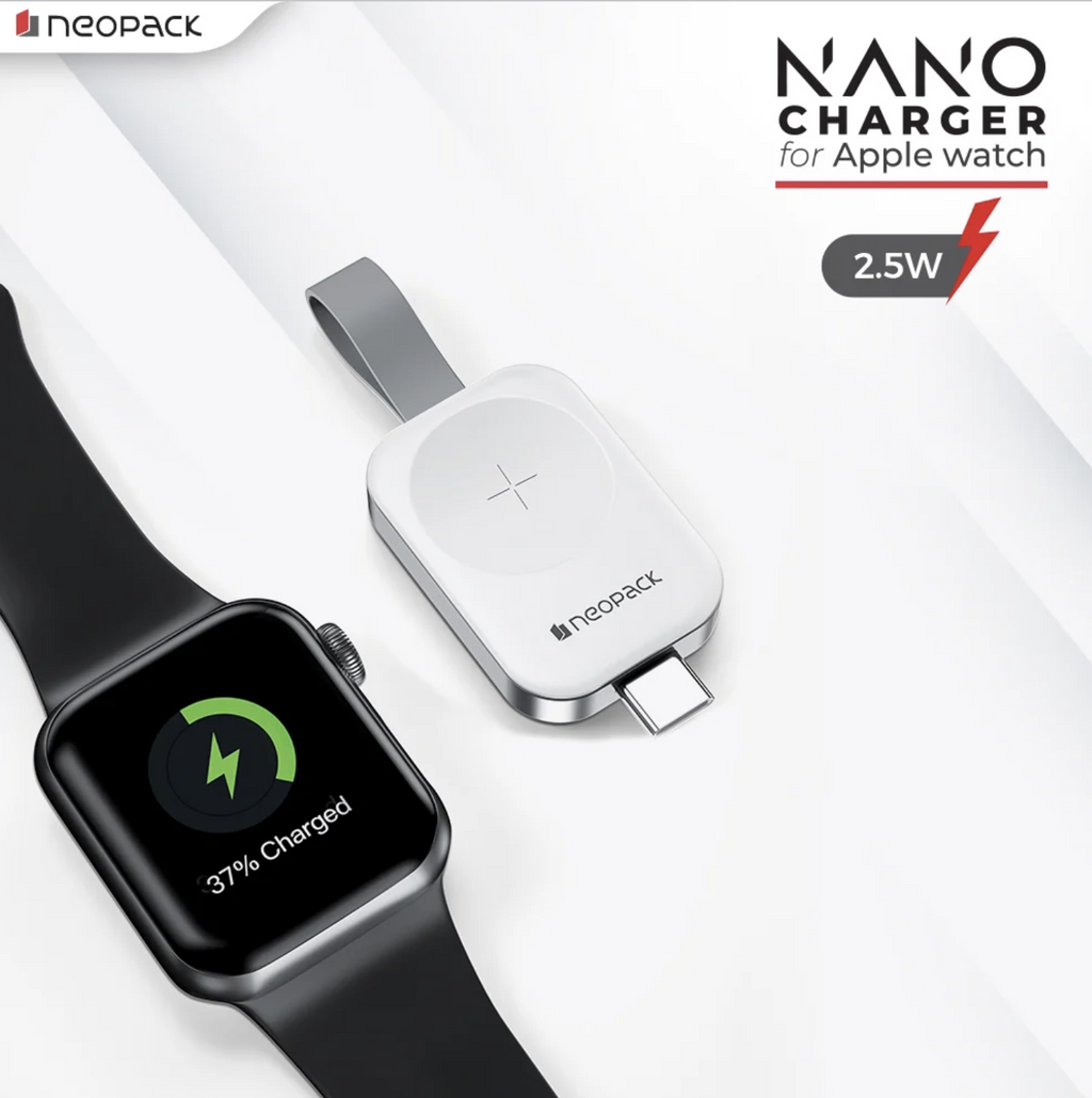 Nano Wireless Charger for Apple Watch, Compatible with All Series 9/8/7/6/5/4/3/2/1/Ultra 2 (White)
