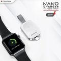 Nano Wireless Charger for Apple Watch, Compatible with All Series 9/8/7/6/5/4/3/2/1/Ultra 2 (White)