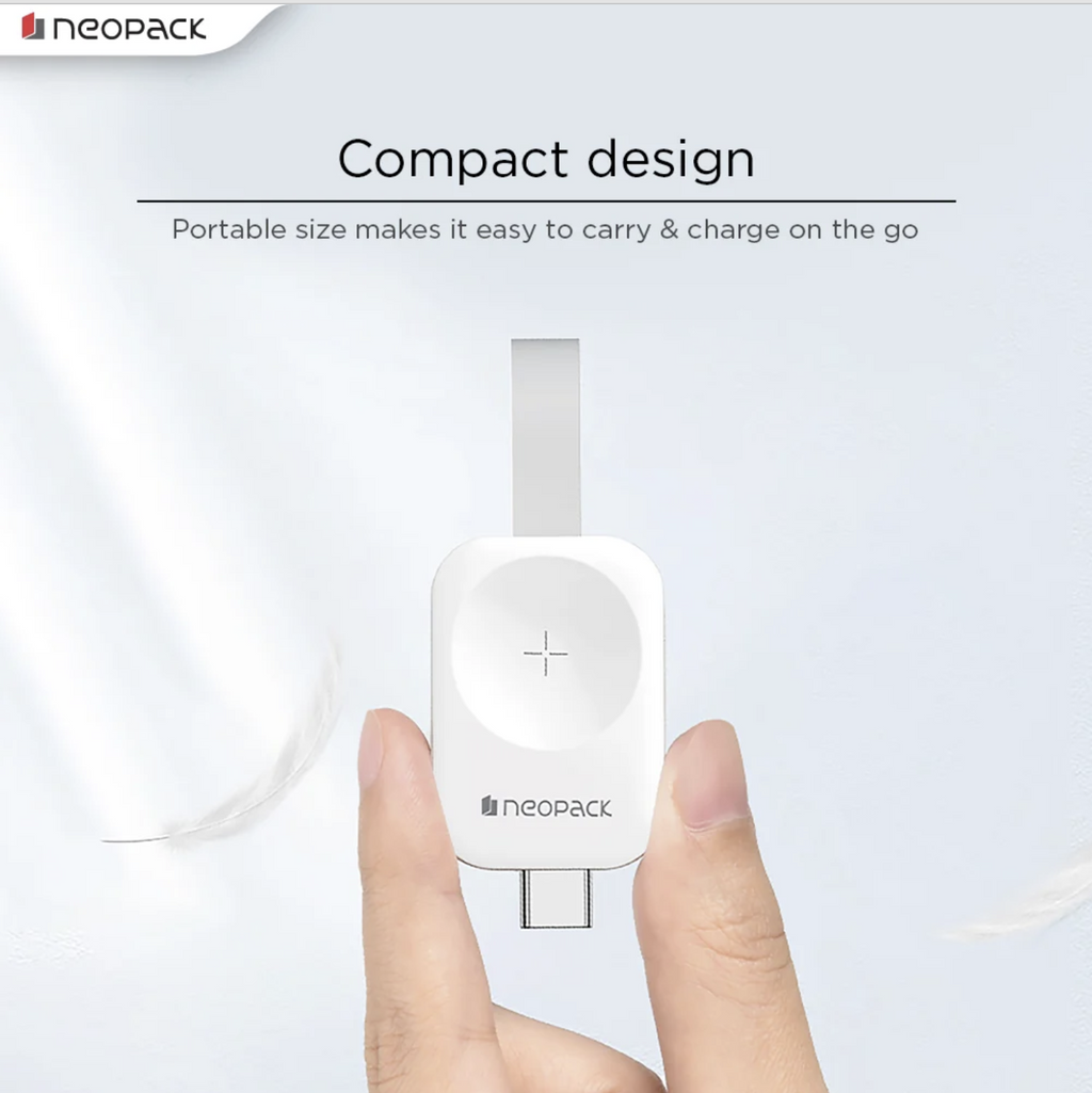 Nano Wireless Charger for Apple Watch, Compatible with All Series 9/8/7/6/5/4/3/2/1/Ultra 2 (White)