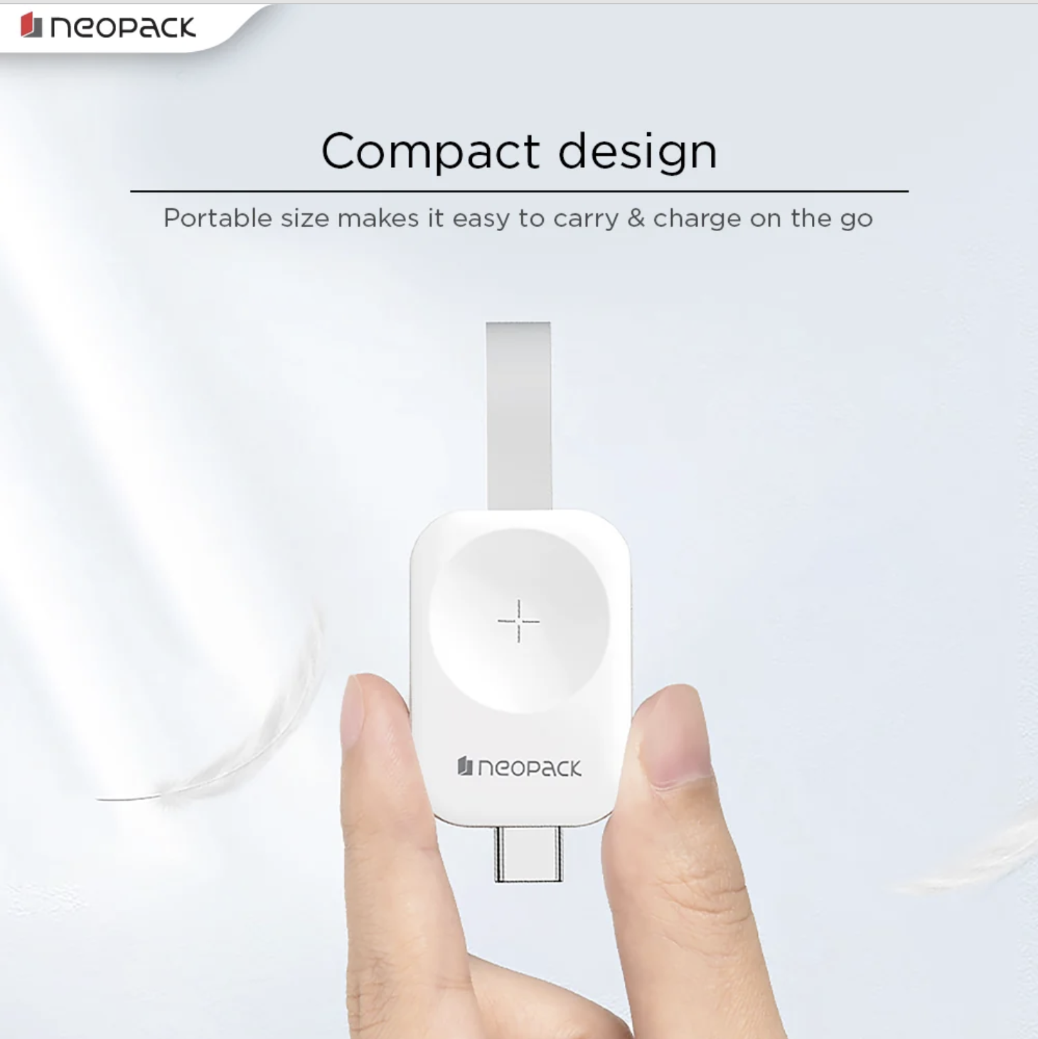 Nano Wireless Charger for Apple Watch, Compatible with All Series 9/8/7/6/5/4/3/2/1/Ultra 2 (White)