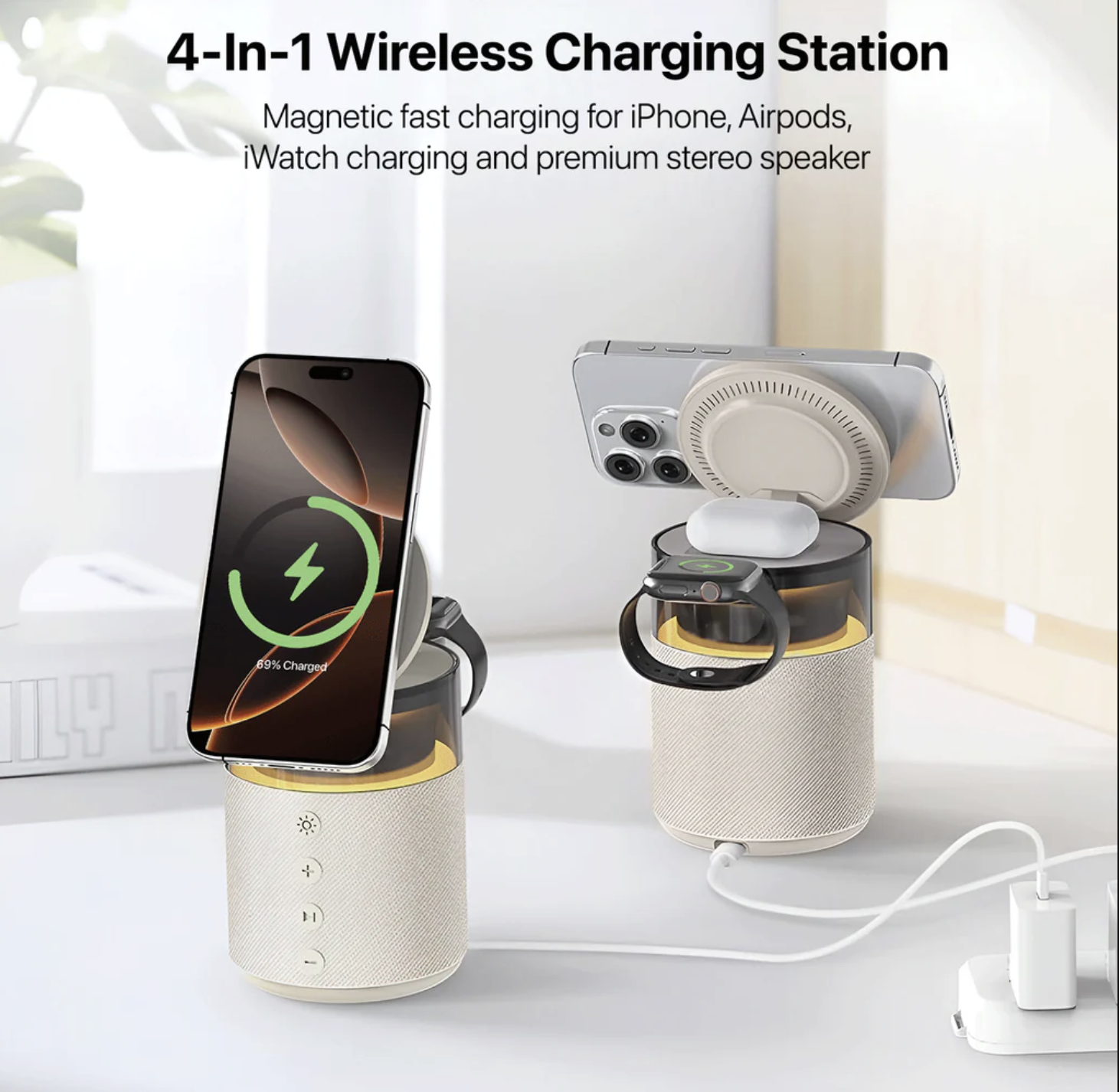 Vaku Luxos ® 4-in-1 Triostation Bluetooth Speaker