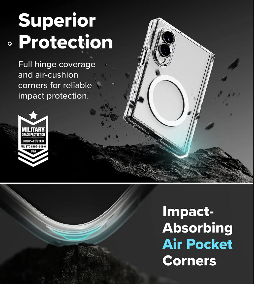Galaxy Z Fold 8   transparent Magnetic Magnetic clear case