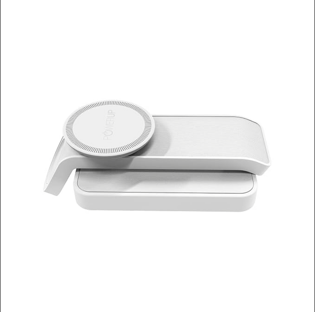 POWERUP by GRIPP 3IN1 Foldable Travel Mag-Safe Wireless Charger with Nightlight for iPhone, AirPods & Watch, Fast Charging, Mag-Safe Alignment, 3 Light