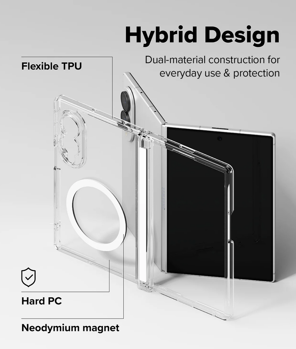 Galaxy Z Fold 8   transparent Magnetic Magnetic clear case