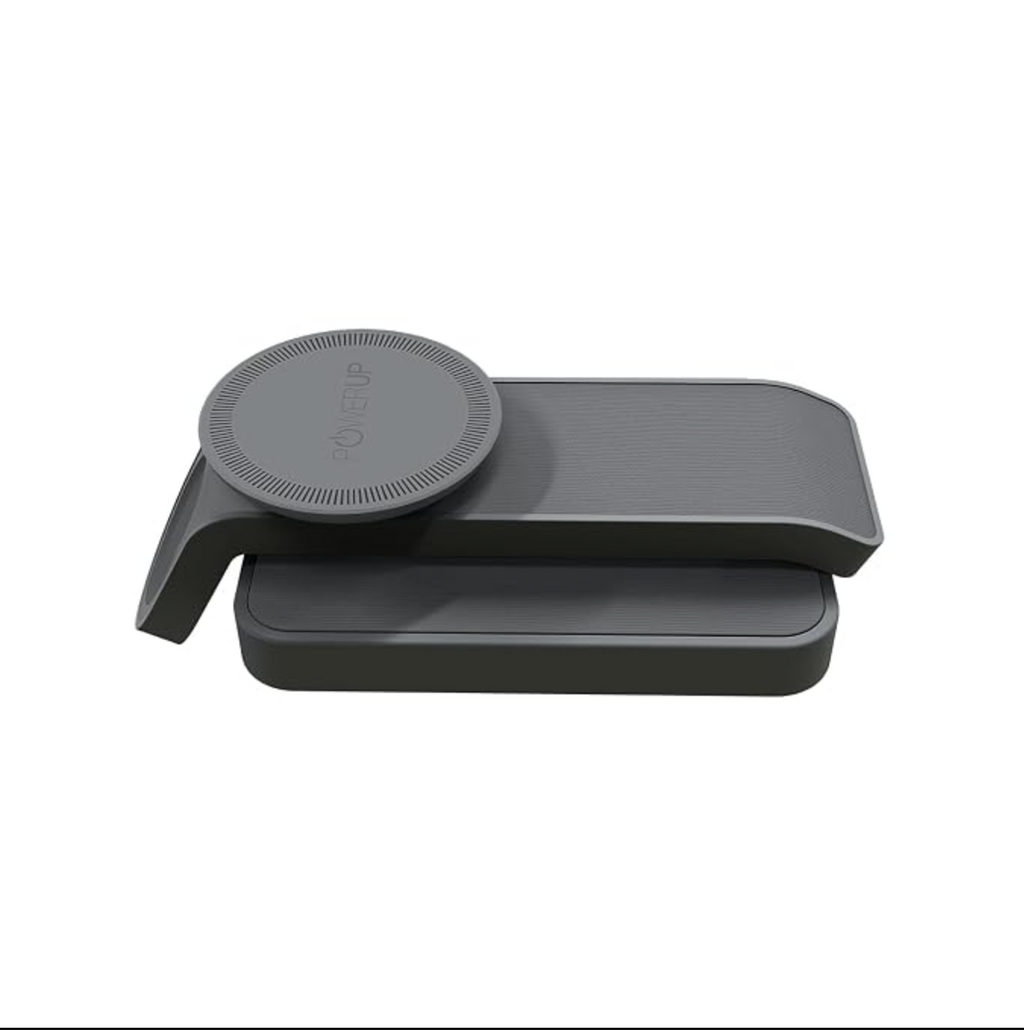 POWERUP by GRIPP 3IN1 Foldable Travel Mag-Safe Wireless Charger with Nightlight for iPhone, AirPods & Watch, Fast Charging, Mag-Safe Alignment, 3 Light Modes, Travel-Friendly Foldable Design - Grey