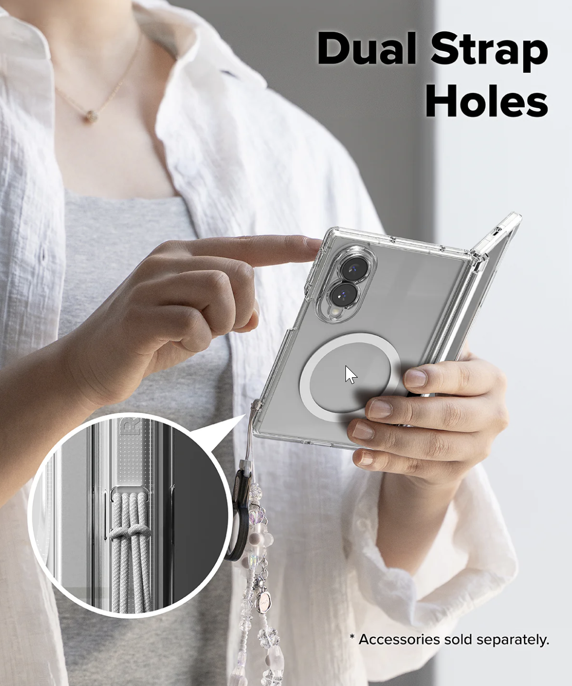 Galaxy Z Fold 8   transparent Magnetic Magnetic clear case