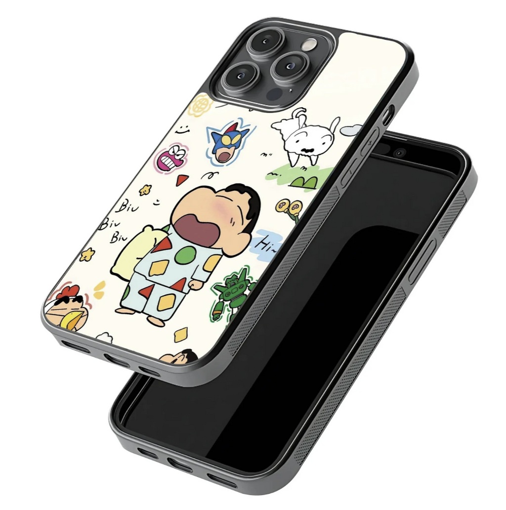 Shinchan Crayon Glass Case