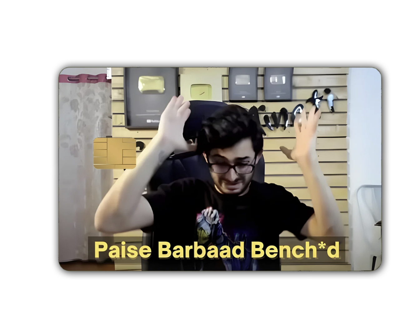 Carryminati Paisa Barbaad Meme - Card Skin