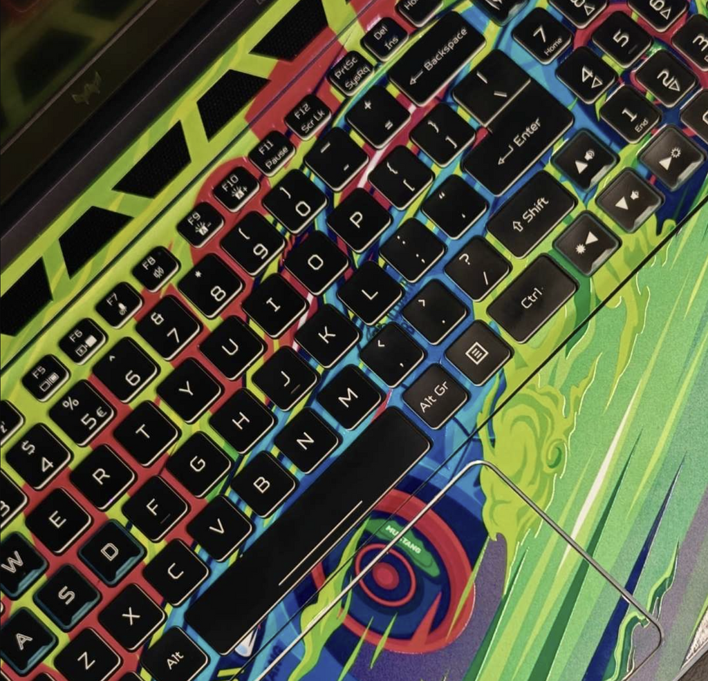 Green Mustang 3D Laptop Skins