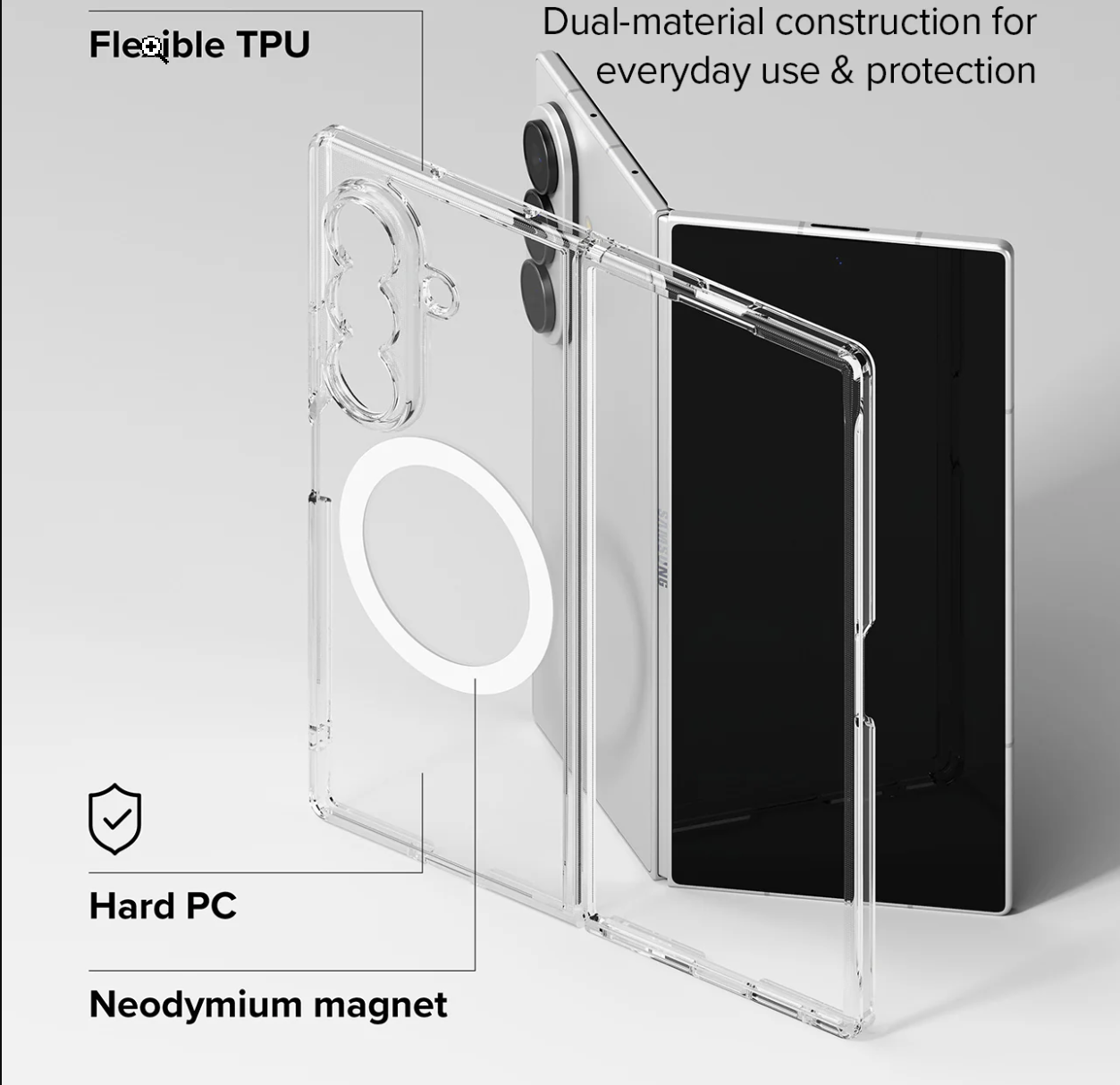 Galaxy Z Fold 8 Ultra  Magnetic clear case