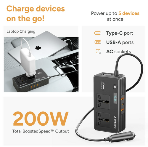 200W Car Extension Board with Cigarette Lighter Socket