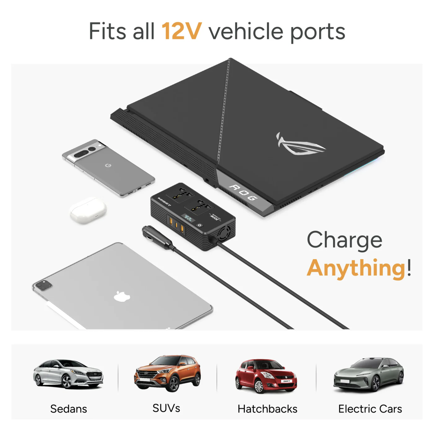 200W Car Extension Board with Cigarette Lighter Socket
