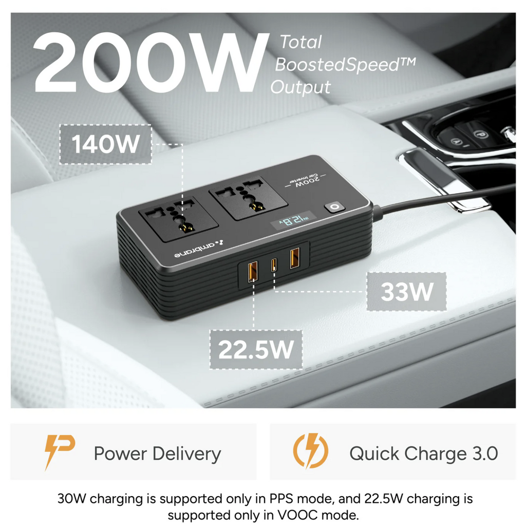 200W Car Extension Board with Cigarette Lighter Socket