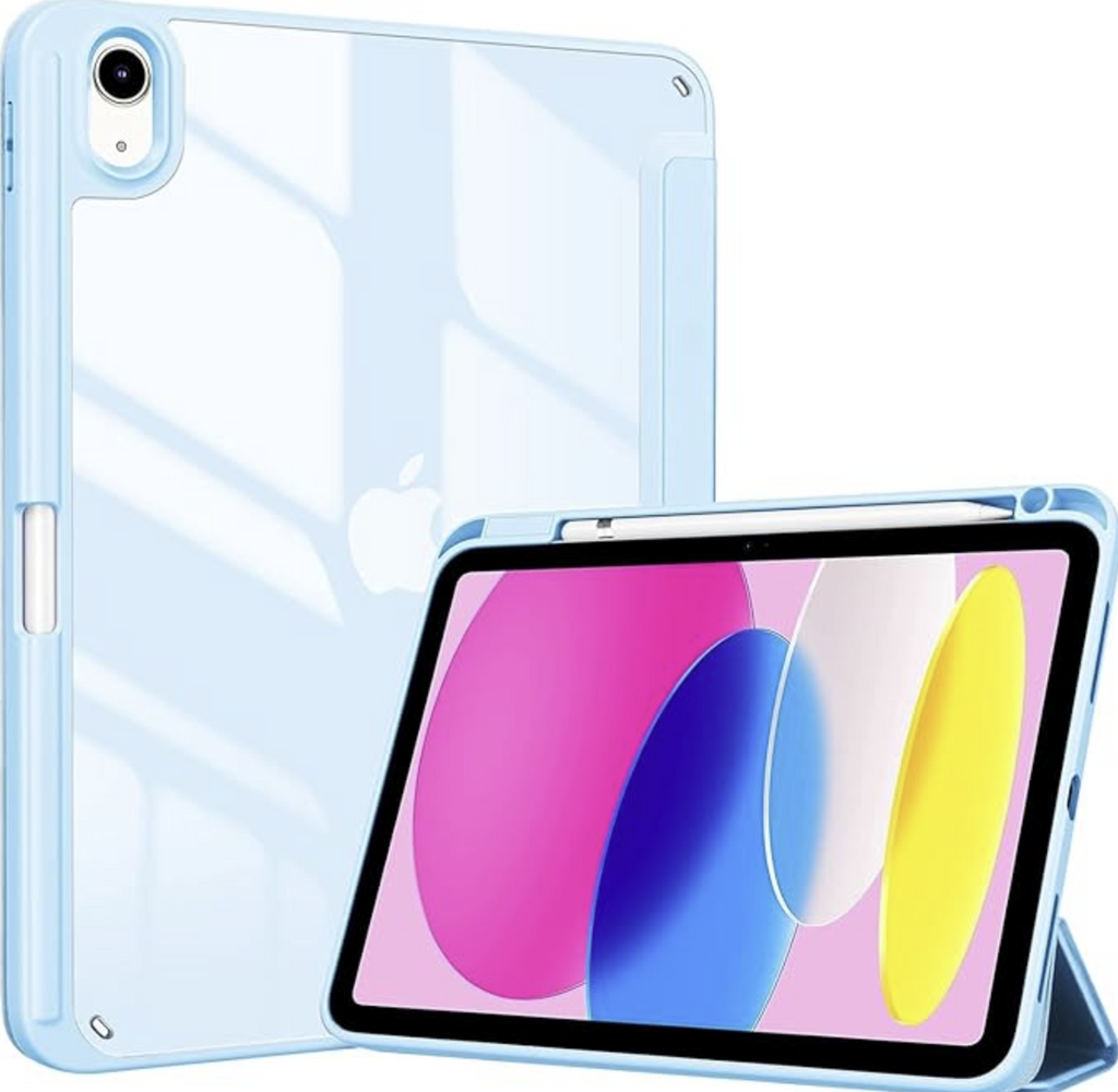 Case for iPad (A16) 11th Generation 11 Inch 2025 10th Generation Case 2022, iPad 10.9 Inch Cover with Clear Transparent Back and TPU
