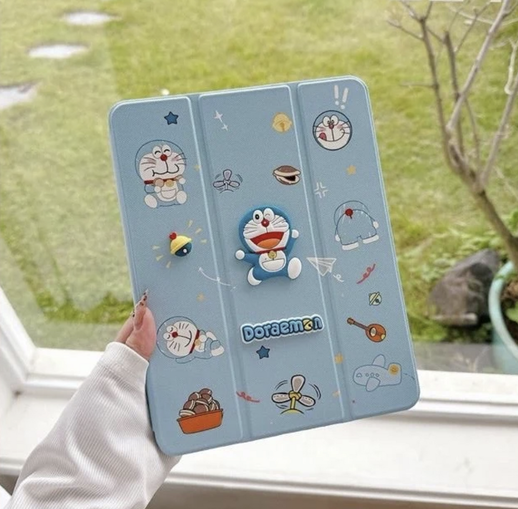 Doraemon - 3D Cartoon Printed iPad Case