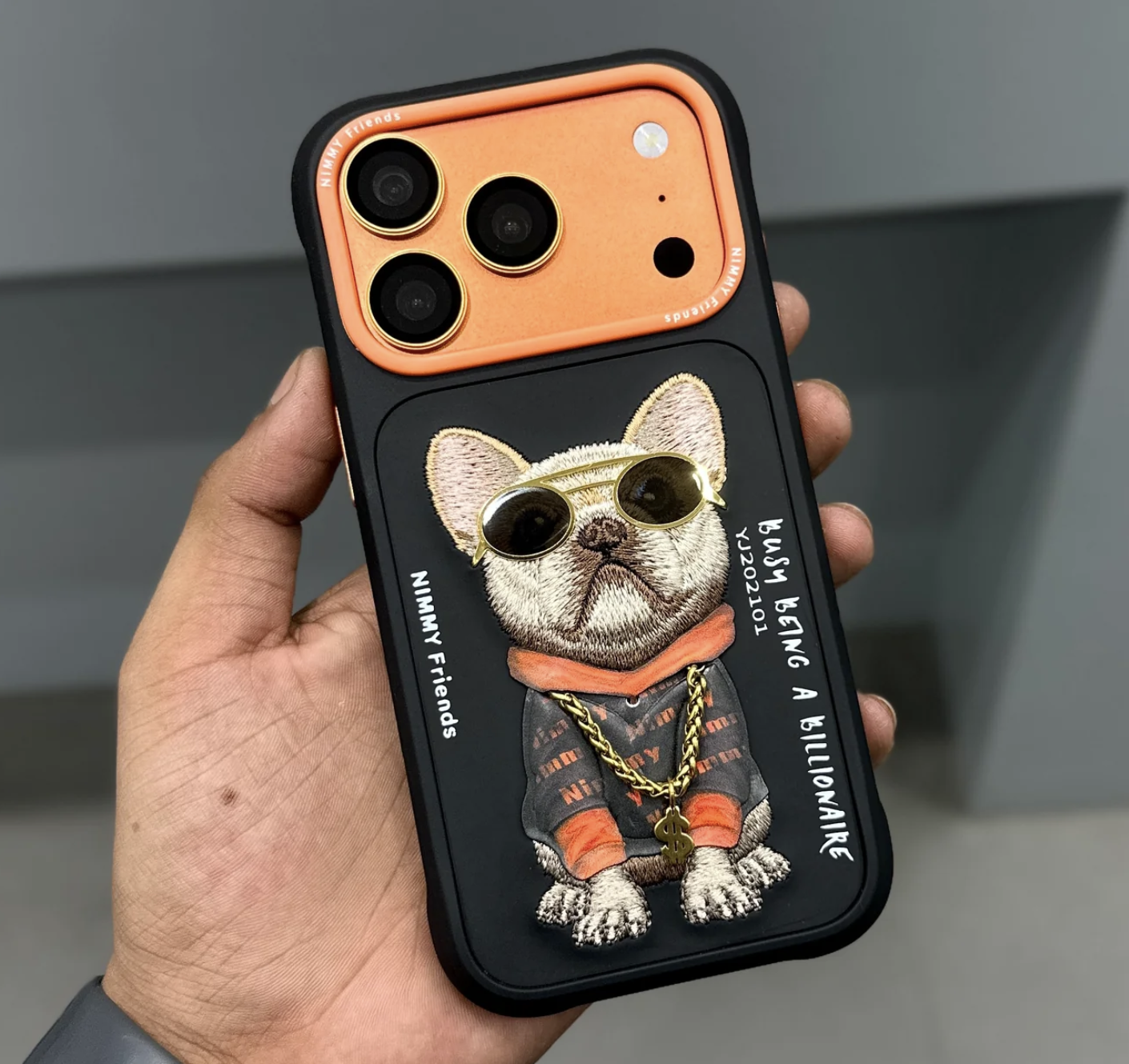 NIMMY DOG CHAIN CASE-BLACK 17 pro and 17pro max