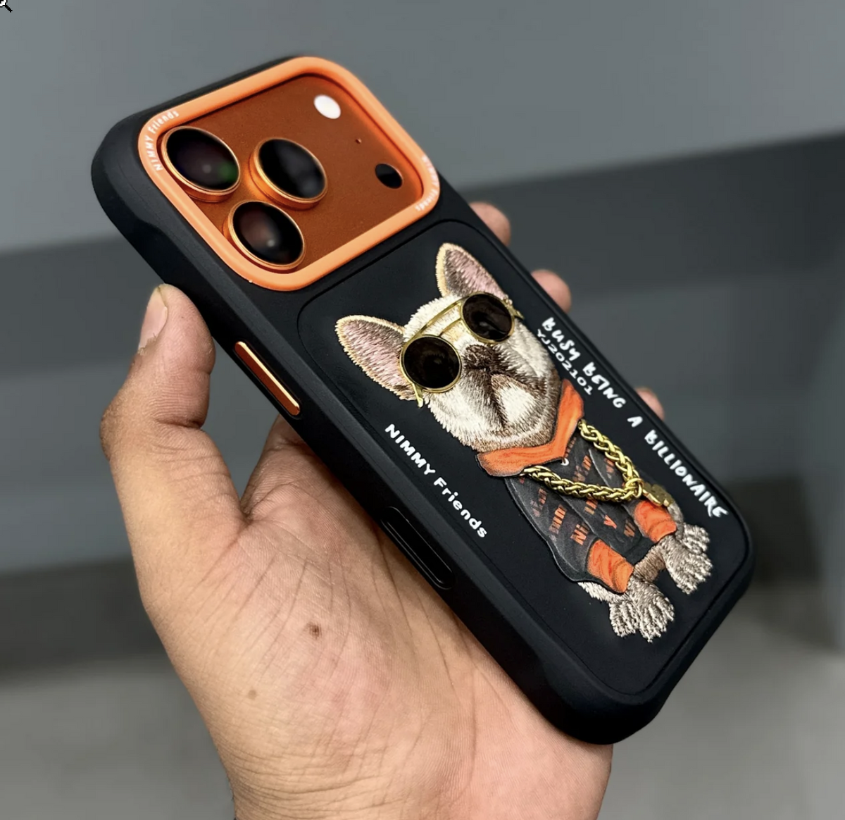 NIMMY DOG CHAIN CASE-BLACK 17 pro and 17pro max