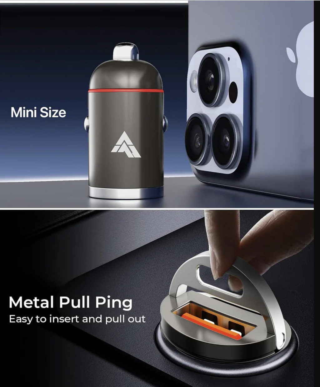 DR VAKU ® ESSENVOLT 65W Fast Charging Dual Port Car Charger